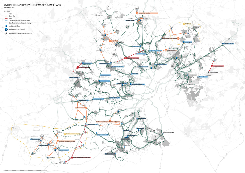Overzichtkaart vervoerregio Vlaamse Rand